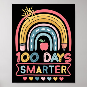 Smartare 100-dagarsdag för skollärarflickors pojk poster