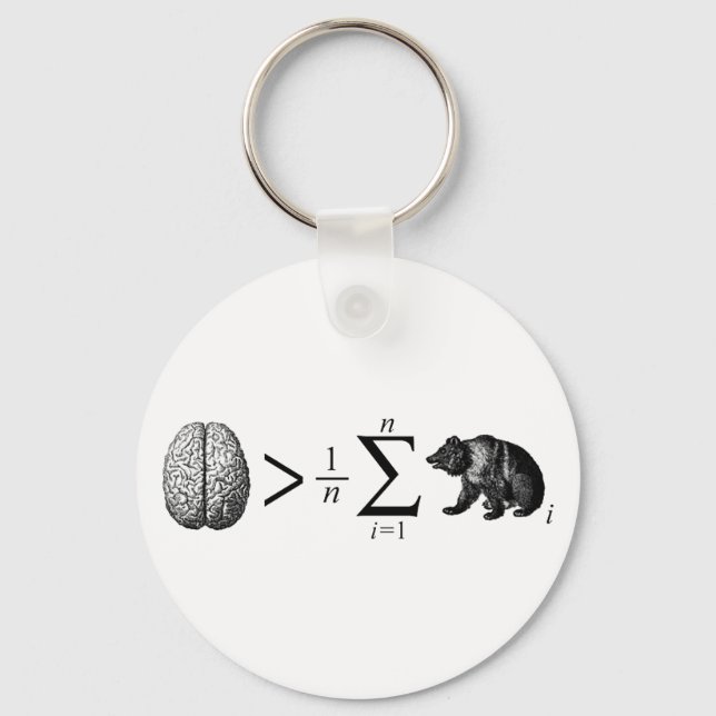 Smartare än det genomsnittliga björnen nyckelring (Framsida)
