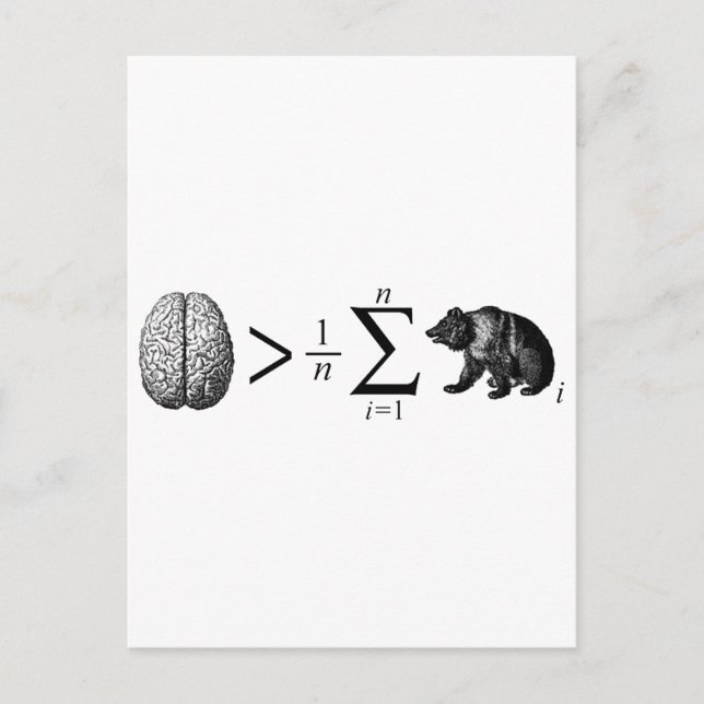 Smartare än det genomsnittliga björnen vykort (Framsida)