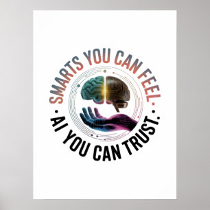 Smartare Futuristiska - AI Brain-design Poster