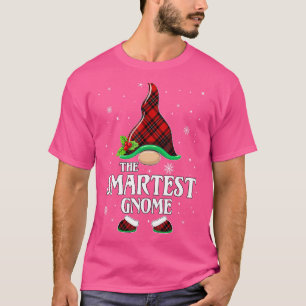 Smartare Gnome Red Play-matchande familjejul T Shirt