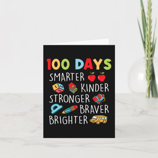 Smartare Kinder-förstärkare 100 dagar med skolor Kort (Framsida)