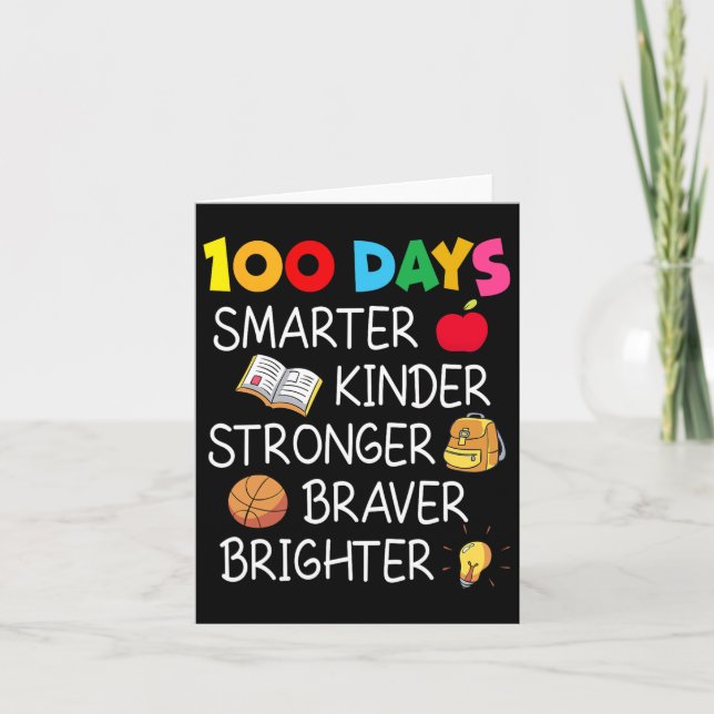 Smartare Kinder-förstärkare 100 dagar med skolor Kort (Framsida)