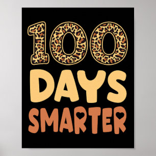 Smartare lärarleopard 100 skoldag K Poster