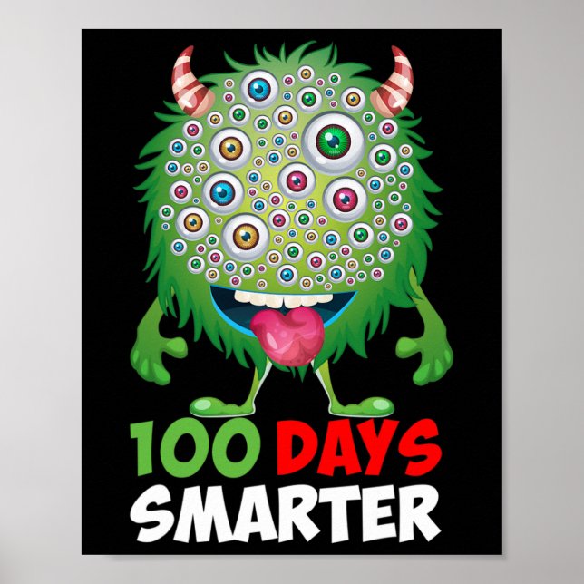Smartare Lycklig 100-dagarsdag i skolans Roligt Poster (Framsidan)