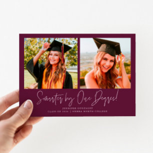 Smartare med en grad Cranberry Grad Multi Foto Meddelande
