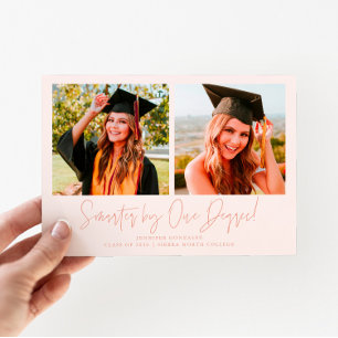 Smartare med en grad Peach Grad Multi Foto Meddelande
