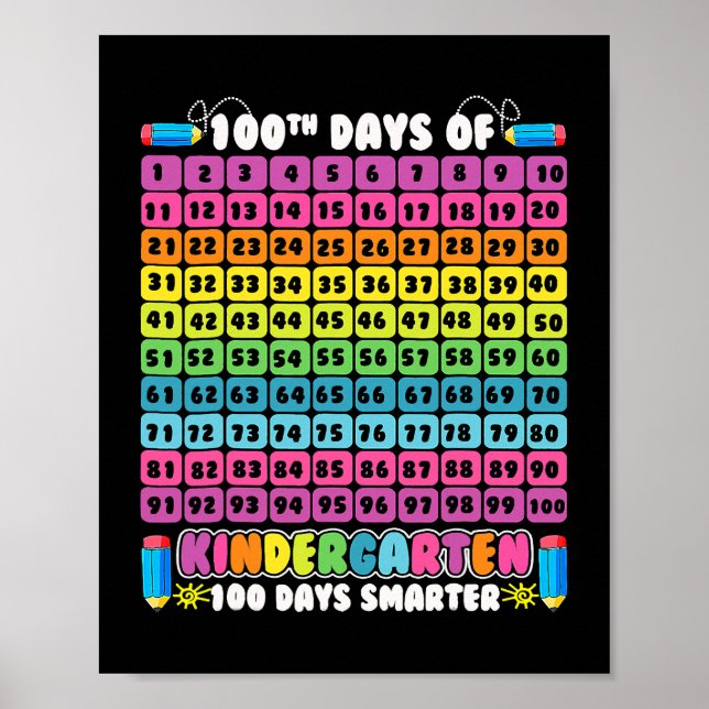 Smartare nummer 100 Kindergarten-dagen 100 dagar Poster (Framsidan)