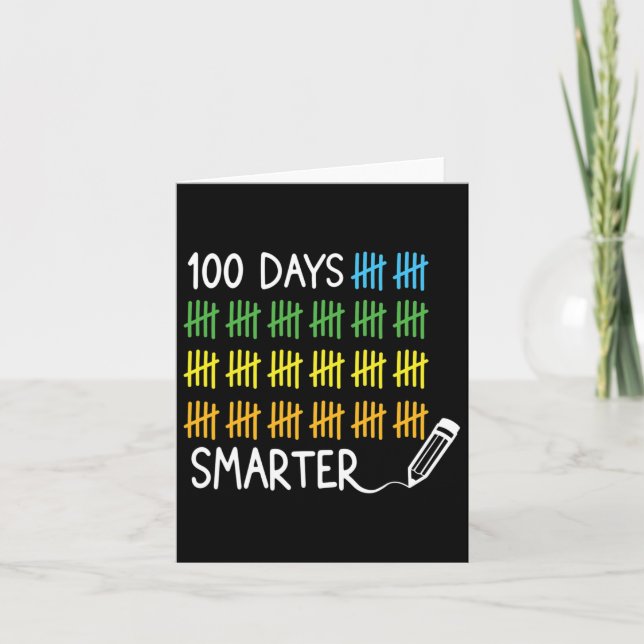 Smartare pennanteckningar 100 dagar i skolan kort (Framsida)