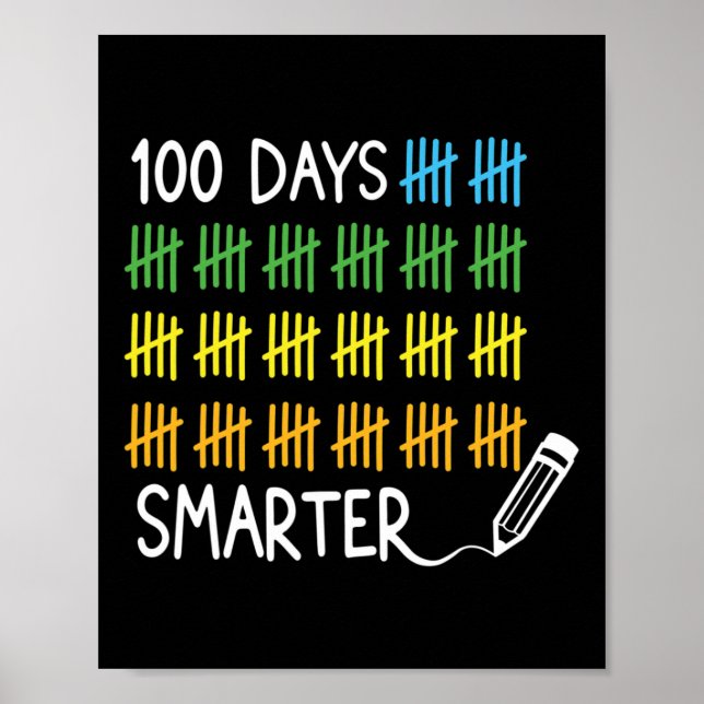 Smartare pennanteckningar 100 dagar i skolan poster (Framsidan)