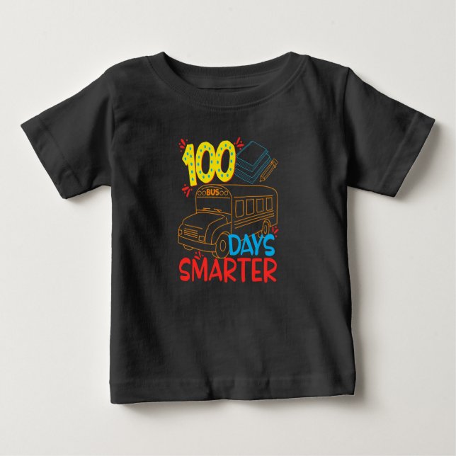 Smartare skola buss 100 dagar T-Shirt (Framsida)