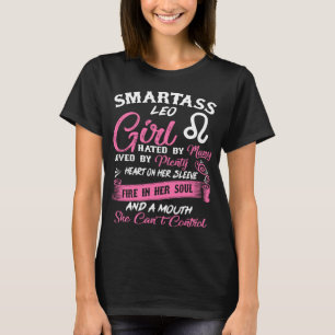 Smartass Leo Girl Horoscope Astrology T Shirt