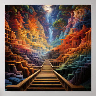 Smärtböld Poster: Vibrant Färg och O Poster