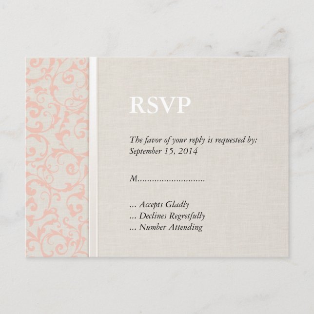 SmartElegance Coral OSA Inbjudan Vykort (Framsida)