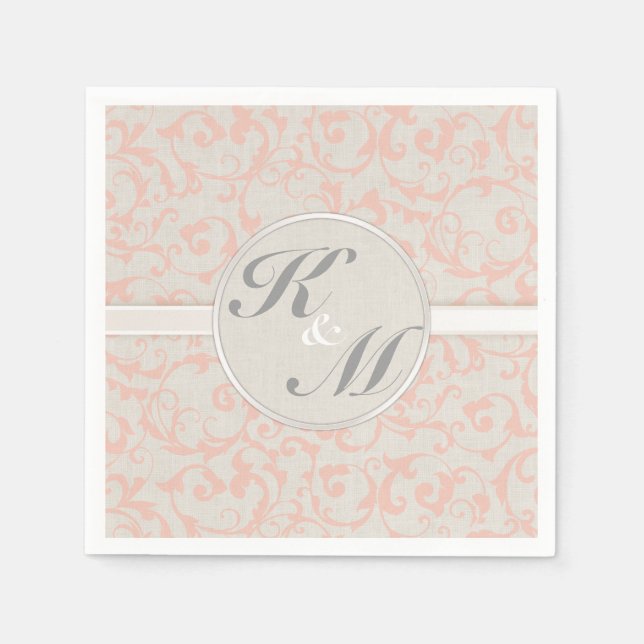 SmartElegance Coral Papper Nupkins Pappersservett (Framsidan)