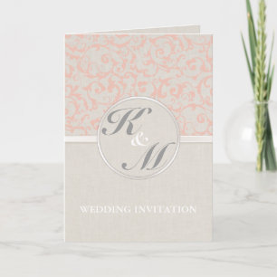 SmartElegance Coral Wedding-inbjudan Inbjudan