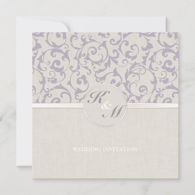 SmartElegance lavender Bröllop-samling Inbjudningar (Framsida)