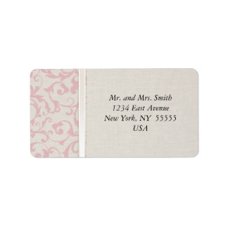SmartElegance Rosa Bröllop-samling Adressetikett
