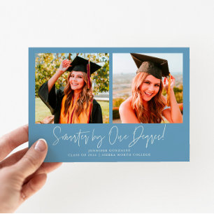 Smarter By One Degree Denimblå Grad Multi Foto Meddelande