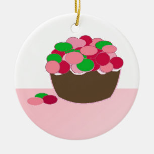 Smartie Cupcake Julgransprydnad Keramik