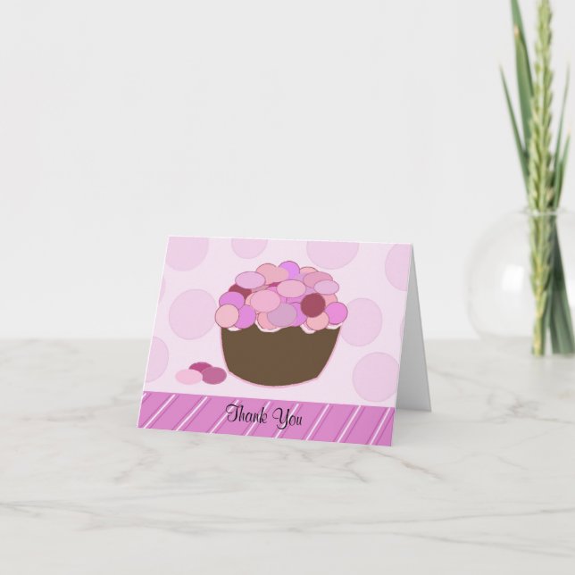 Smartie Cupcake Tack Kort (Framsida)