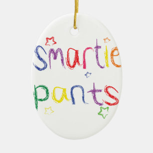 Smartie flåsar rolig grattis julgransprydnad keramik