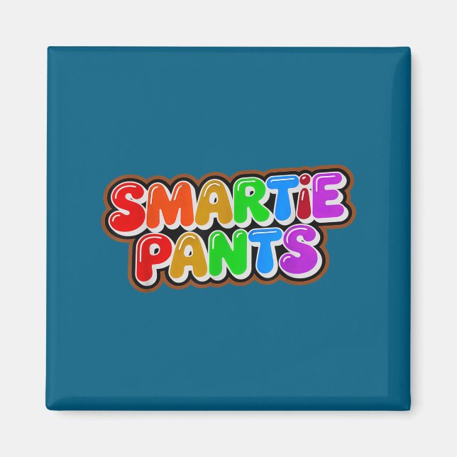 Smartie Pants Squad Smarty Utbildande Illustration Magnet (Framsidan)