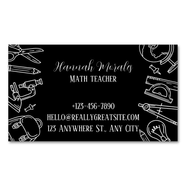 SmartMath Tutoring Services Magnetiska Visitkort (Framsida)