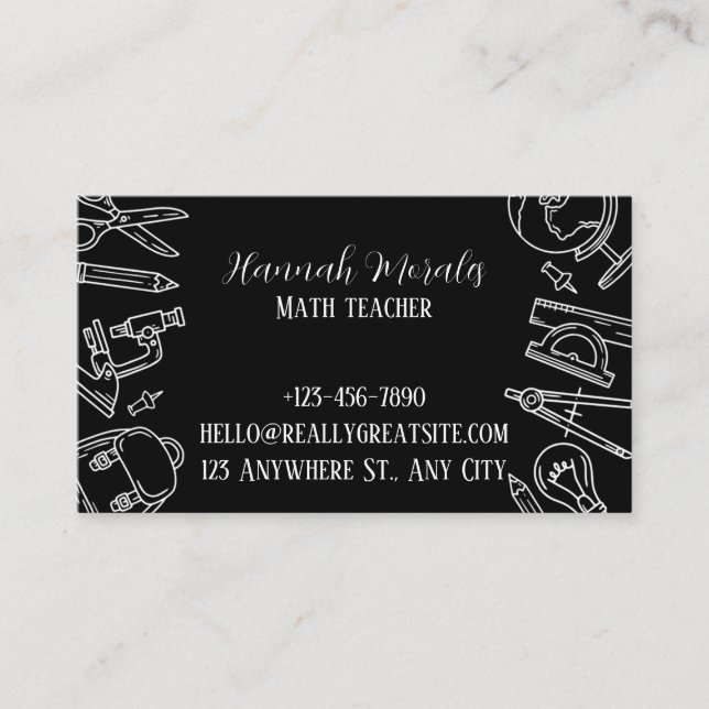 SmartMath Tutoring Services Visitkort (Framsida)