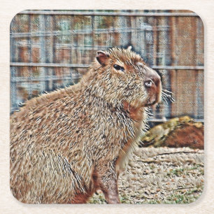 SmartMix Animal-Capybara Underlägg Papper Kvadrat