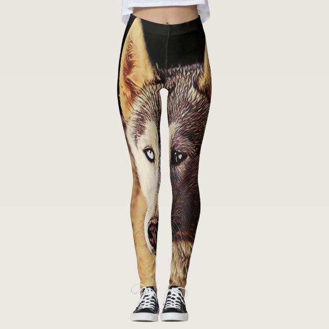 smartmix-djur-varg leggings (Framsida)