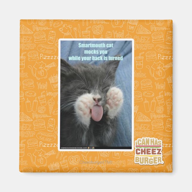 Smartmouth cat magnet (Framsidan)