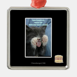 Smartmouth-katt Julgransprydnad Metall