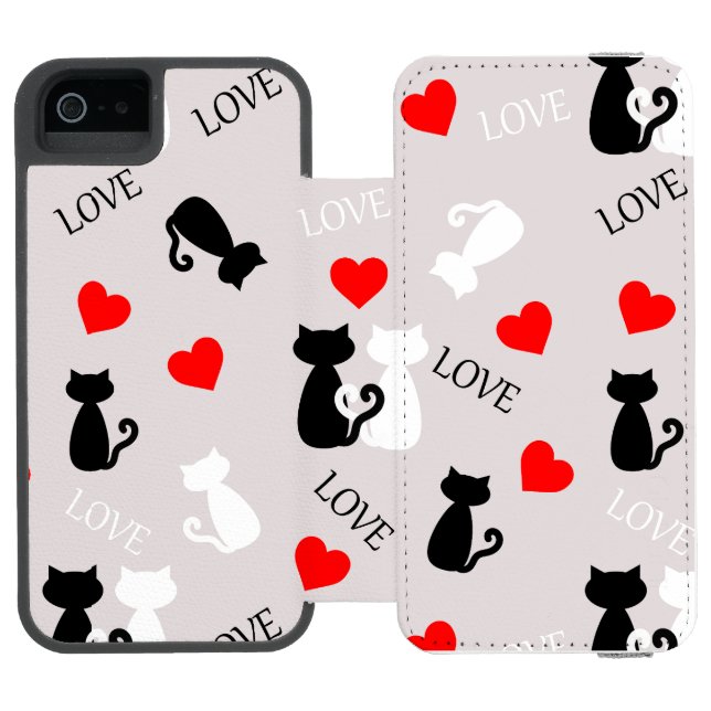 Smartphone case with cats incipio iPhone wallet skal (Folio Öppen)
