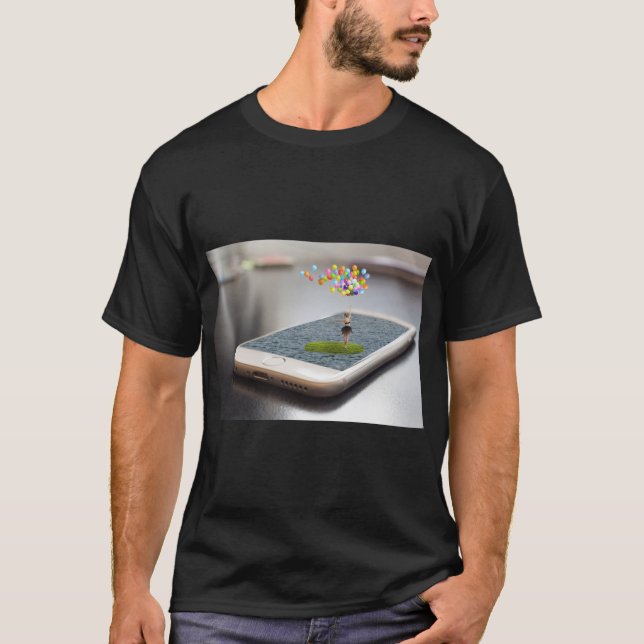 Smartphone Comiting Art T Shirt (Framsida)