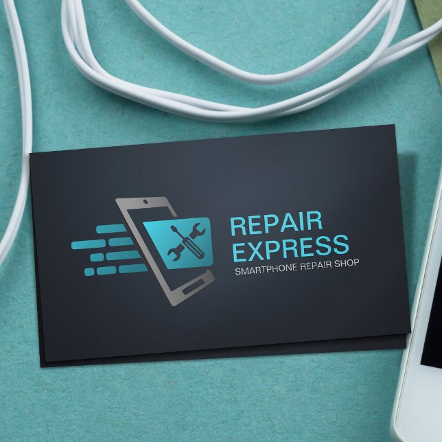 Smartphone Express Reparation Visitkort (Skapare uppladdad)