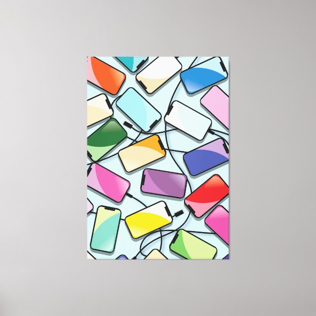 Smartphone med en nos canvastryck (Framsida)