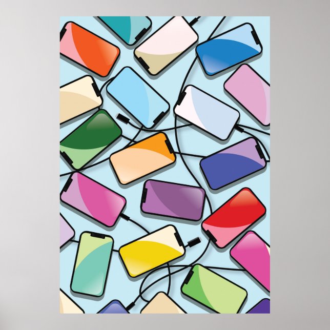 Smartphone med en nos poster (Framsidan)