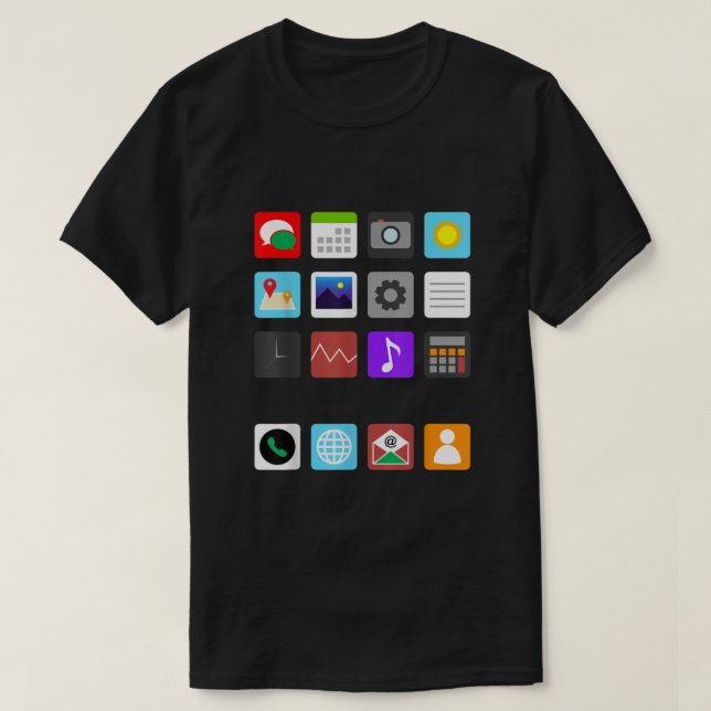 Smartphone Mobile App Cell Mobil Costume Halloween T Shirt (Design framsida)