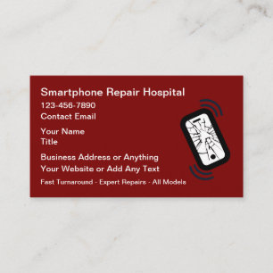 Smartphone Reparation Butik Enkel  Visitkort