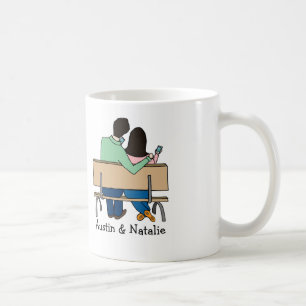 Smartphone som älskar muggen för kaffemugg