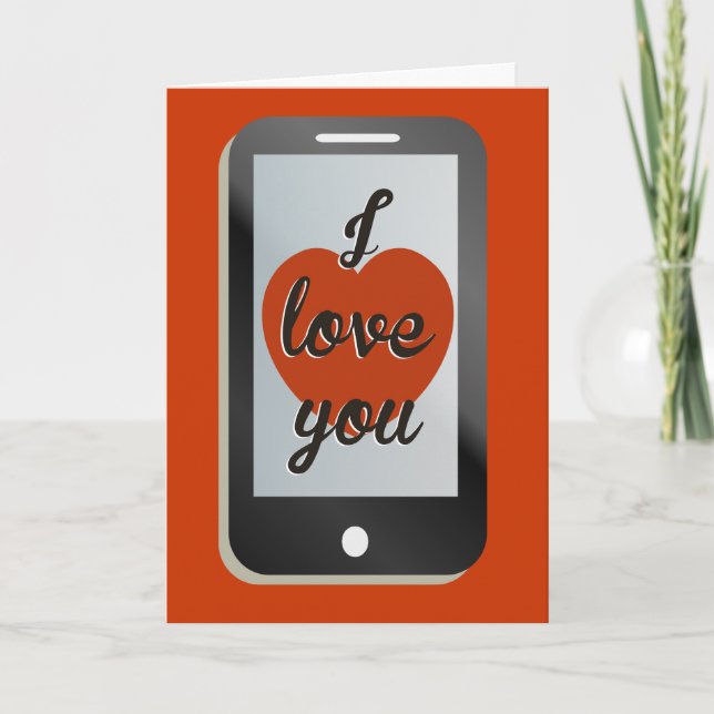 Smartphone text message valentine helgkort (Framsida)