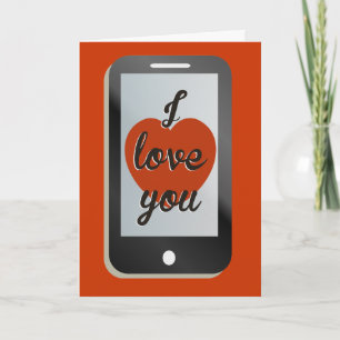 Smartphone text message valentine helgkort