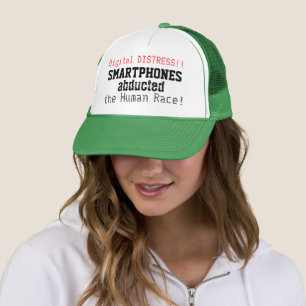 Smartphones Bortförde Människor Humor Keps