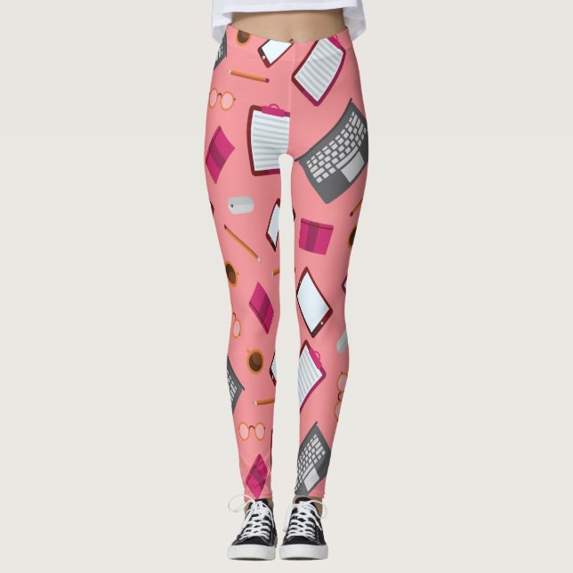 Smartreningskläder med mönster leggings (Framsida)
