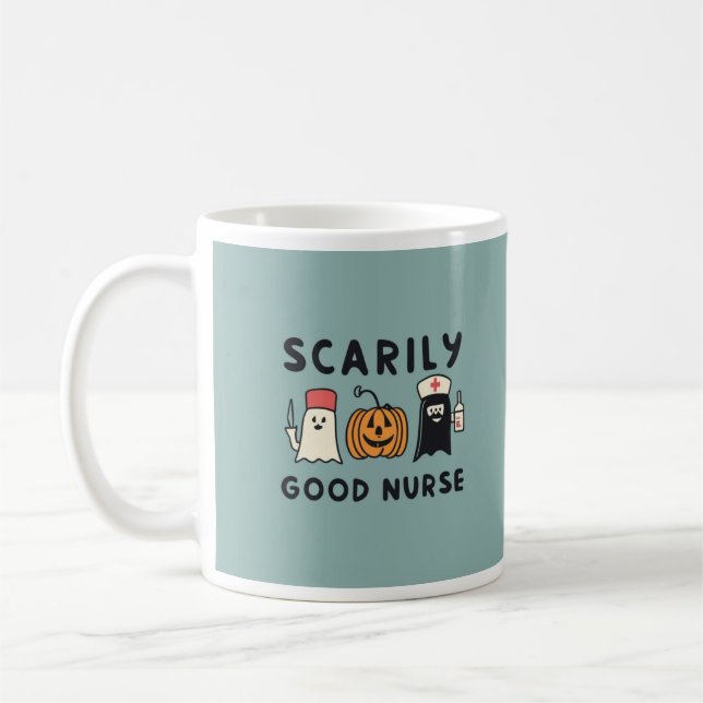 Smärtsam Bra Nurse - Classic Cute Halloween Mugg (Vänster)