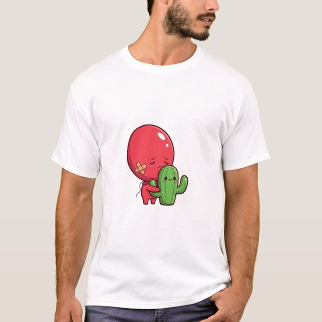Smärtsam kaktusomfamning t shirt (Framsida)