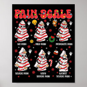 Smärtskala Rolig julgran tårta Pjs Pyjamas X Poster