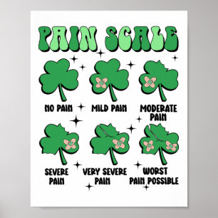 Smärtskala Sjuksköterska Läkare St Patricks Day Kl Poster