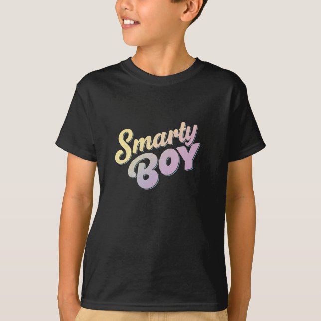 Smarty Boy T-Shirt - Smart, Roligt och Snyggt visa (Framsida)